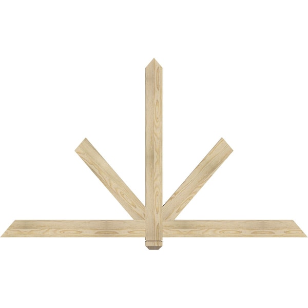 Ekena Millwork Kennewick Rough Sawn Timber Gable Bracket, Douglas Fir, 72"W x 42"H x 2"D x 4"F, 14/12 Pitch GBW072X42X0204KEN00RDF - main